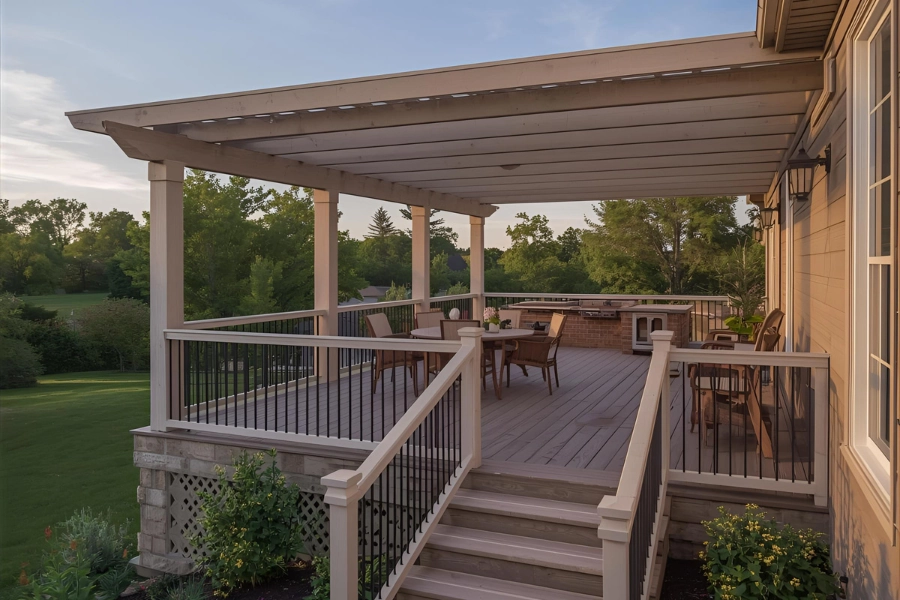 Custom deck built with affordable deck builders in Staten Island Cost options